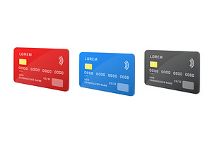 Realistic credit cards. Debit bank, a Finance Illustration by Stock-Smart-Start