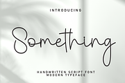 Something | Script Font, a Handwritten Font by Scratchones (Thumbnail 1 of 8)