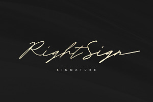 Right Sign - Handwritten Signature, a Handwritten Font by Bale Type