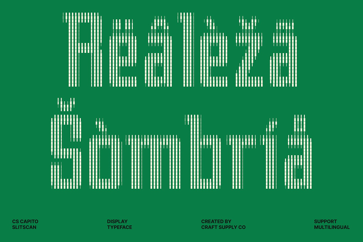CS Capito Slitscan, a Sans Serif Font by Craft Supply Co. (Photo 7 of 8)