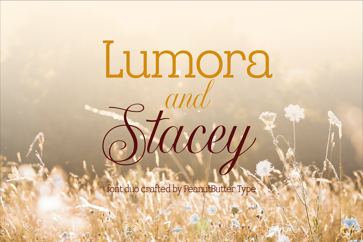 Lumora and Stacey Font Duo, a Font by PeanutButter Type (Photo 1 of 9)
