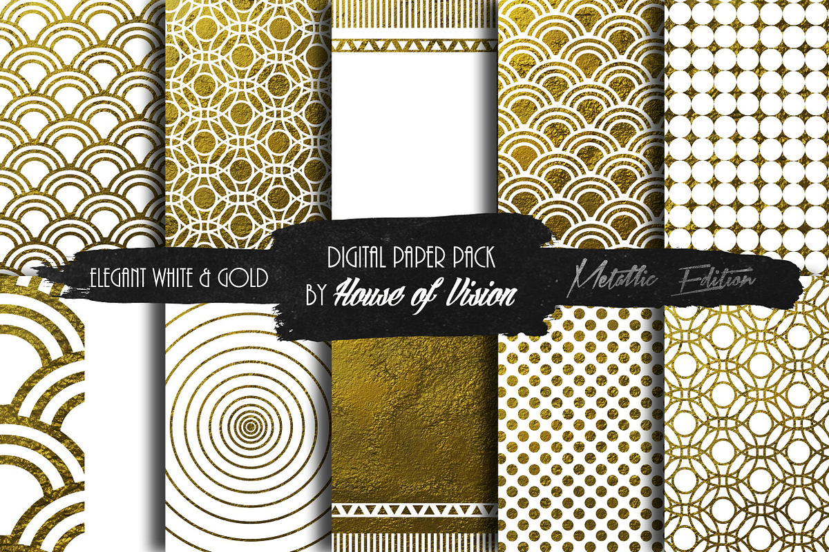 Elegant Wht and Gold Pack
