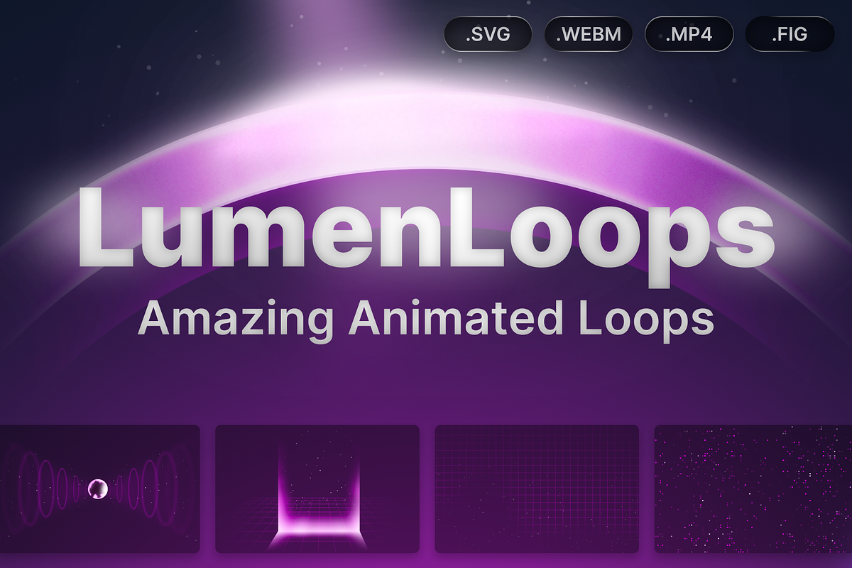LumenLoops: Landing Page Animations, a Decorative Illustration by suppply (Photo 1 of 13)