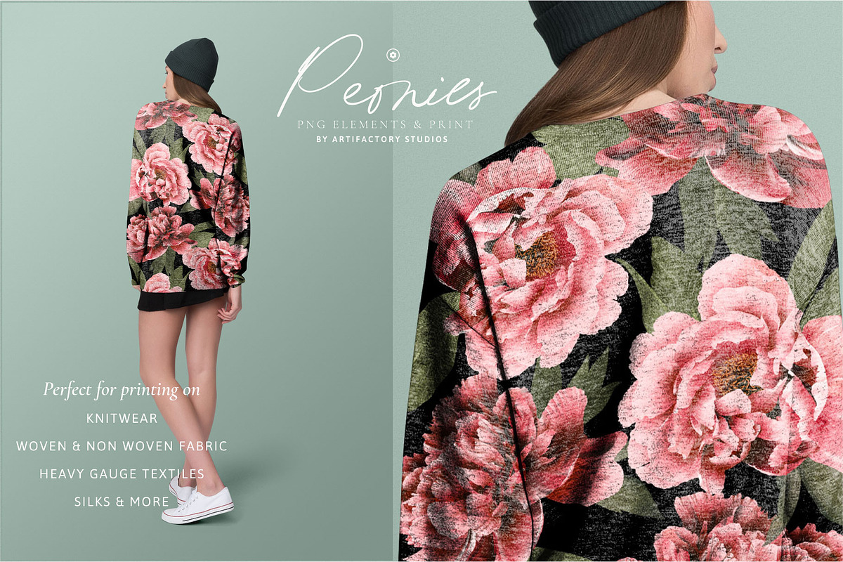 Peonies PNG Elements & Pattern, a Pattern Graphic by Artifactory Studios (Photo 5 of 7)