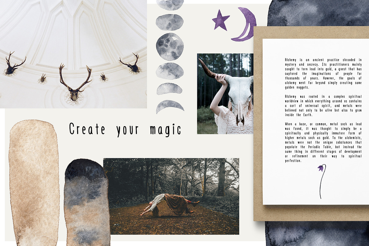 ALCHEMY: magic watercolor pack, an Object Graphic by Lana Elanor (Photo 10 of 18)