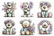 Spring Teddy Bear Clipart, an Illustration by Libby Wishes (Thumbnail 4 of 5)