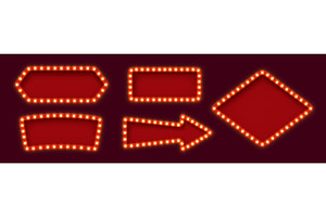 Retro lightboxes with light bulbs, an Object Illustration by Buch&Bee