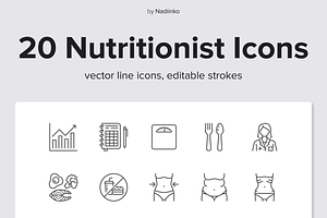 Nutritionist Line Icons