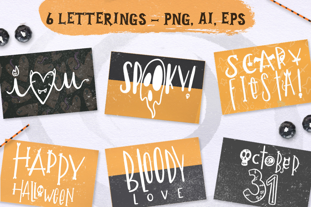 Halloween BUNDLE + 150 ELEMENTS!, an Illustration by Andrea De Oliveira (Photo 8 of 12)