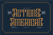 Actions American - Vintage Font, a Blackletter Font by QR Design Studio (Thumbnail 1 of 8)