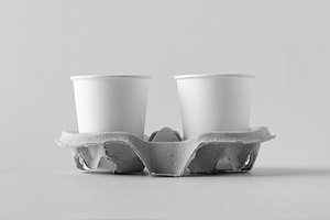 Double wall coffee cup mockup JPEG, a Food & Drink Photo by Shablon