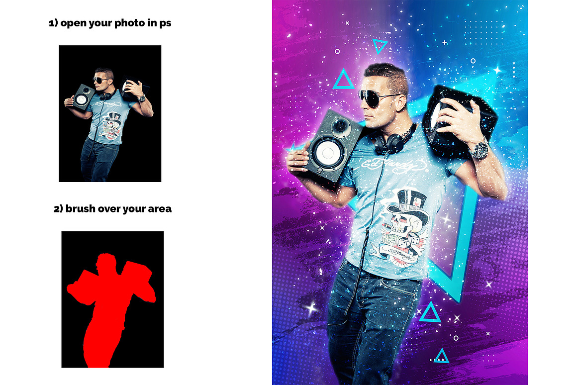 Party Poster Photoshop Action, an Action Add-On by Design Forest (Photo 2 of 6)