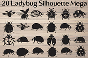 20 Ladybug Silhouette Mega, an Object Graphic by Designer_Momina (Thumbnail 1 of 20)