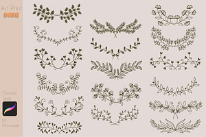 Christmas Wreath Stamps Holly Leaves