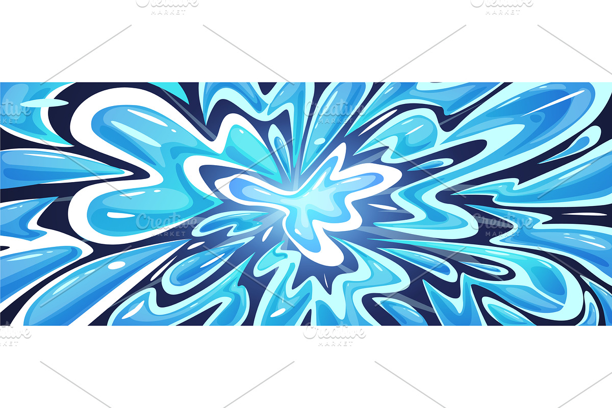 Water explosion background. Liquid, an Illustration by LadadikArt
