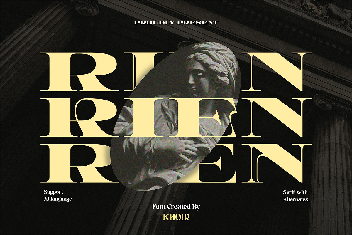RIEN - Elegant Font, a Font by Khoir (Photo 1 of 12)