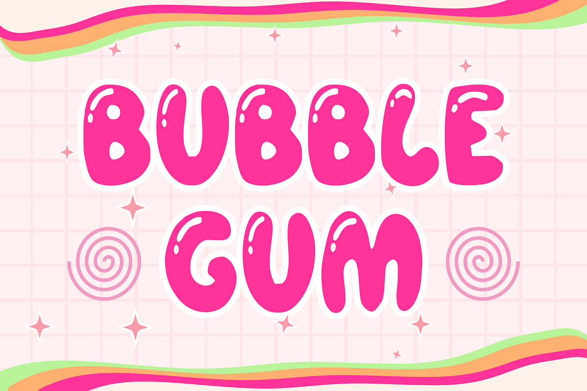 Balloon - Bubble Font Types, a Font by KiddoGlyphs Studio (Photo 4 of 4)