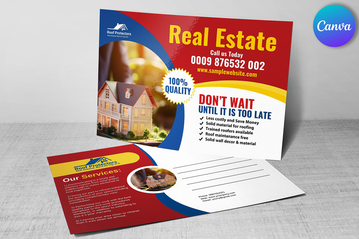 Real Estate Agency Invite Postcard, a Card Template by Psd Templates (Photo 1 of 3)