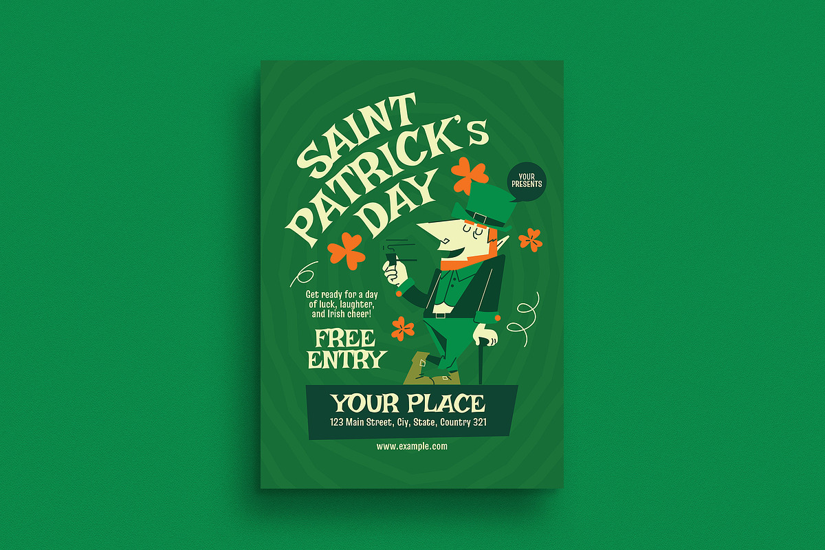 Retro Saint Patrick's Day Flyer, a Flyer Template by Guuver (Photo 1 of 3)