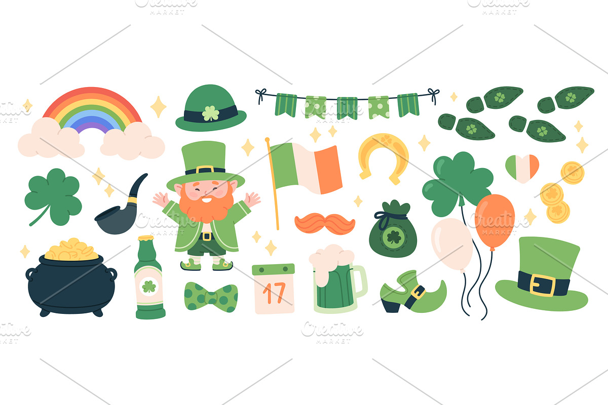 Cartoon st. Patricks day clipart, an Object Illustration by LadadikArt