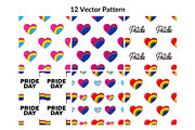 Celebrate Pride: Rainbow & Heart, a Pattern Graphic by Elatedowl (Thumbnail 3 of 11)