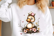 Whimsical Easter Duck Clipart, an Illustration by designcity5 (Thumbnail 3 of 5)