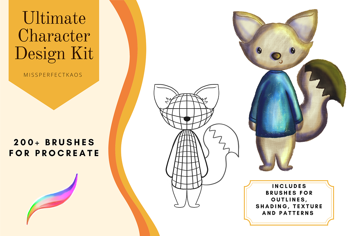 Character Design-Procreate Brushes, a Brush Add-On by MissPerfectKaos (Photo 4 of 16)