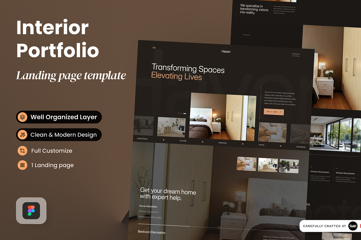 Interior Design Portfolio, a Landing Page Template by SLAB! Design (Photo 1 of 3)