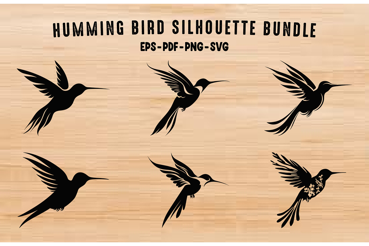 Hummingbird SVG Silhouette Clipart, an Animal Illustration by Gfx Expert Team (Photo 1 of 3)