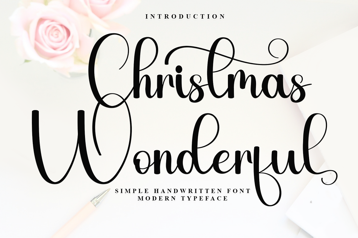 Christmas Wonderful, a Handwritten Font by InermediaSTUDIO (Photo 1 of 7)