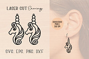 Unicorn Wood Earrings SVG Bundle, an Object Graphic by jannatulpakhi (Thumbnail 6 of 11)