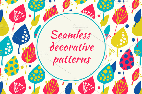 Seamless colorful patterns preview 5
