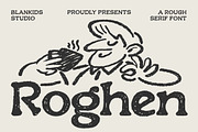 Roghen a Rough Serif Font, a Serif Font by Blankids Studio (Thumbnail 1 of 12)