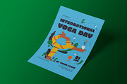 Retro International Yoga Day Flyer, a Flyer Template by Neermana (Thumbnail 2 of 4)