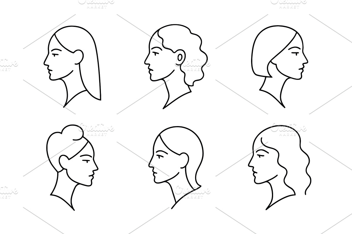 Line Art Women Face Logos, a Branding & Logo Template by Vectorium Studio (Photo 2 of 2)