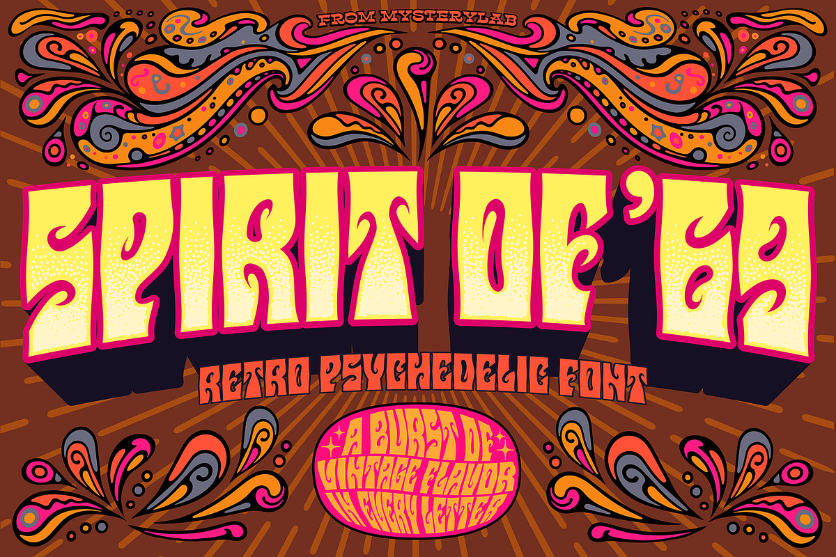 Spirit of ’69 Font, a Sans Serif Font by Mysterylab Designs (Photo 1 of 7)