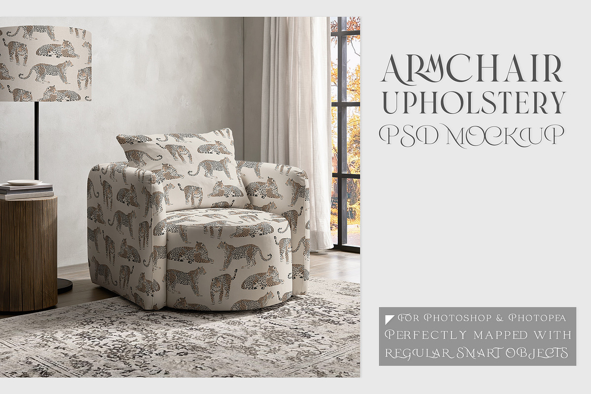 Armchair Upholstery Mockup, a Household Mockup by mock-ups (Photo 1 of 13)