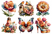 Whimsical Retro Spring Clipart, an Illustration by Daily.Designs (Thumbnail 6 of 6)