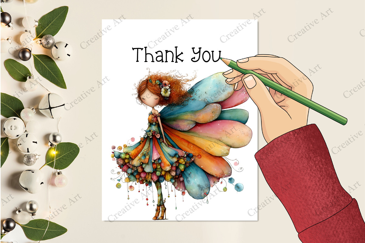 Watercolor Whimsical Fairy Clipart, an Illustration by Creative Art (Photo 10 of 11)