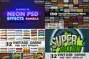 Photoshop Text effects Bundle, a Layer Style Add-On by Chipshpow Graphics (Thumbnail 2 of 7)