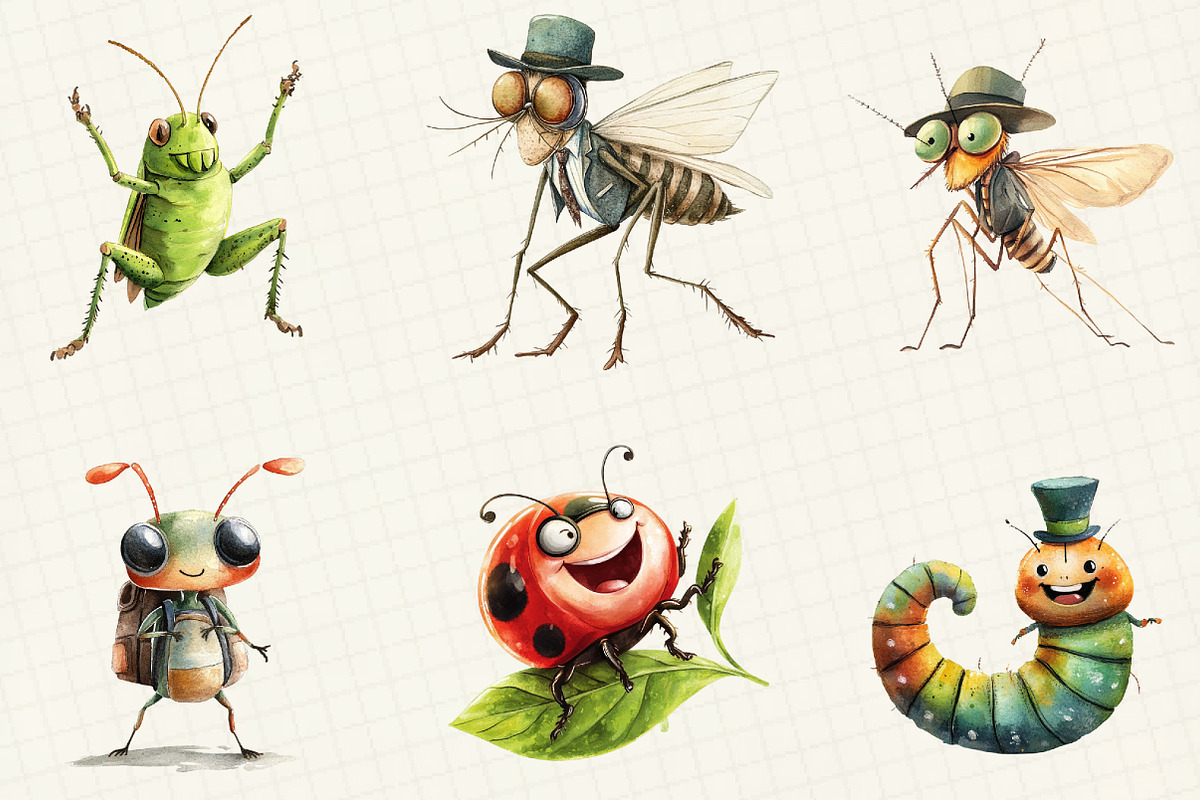 Quirky Whimsical Insects Animals, an Illustration by OK Design (Photo 4 of 5)