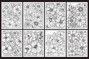 Stress Relief Flowers Coloring Pages, an Illustration by protabsorkar11 (Thumbnail 7 of 8)