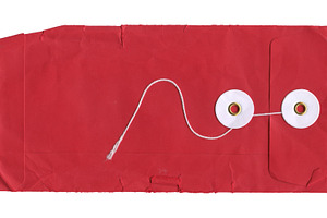 Red document envelope isolated on white, a Background Photo by GoodGoods