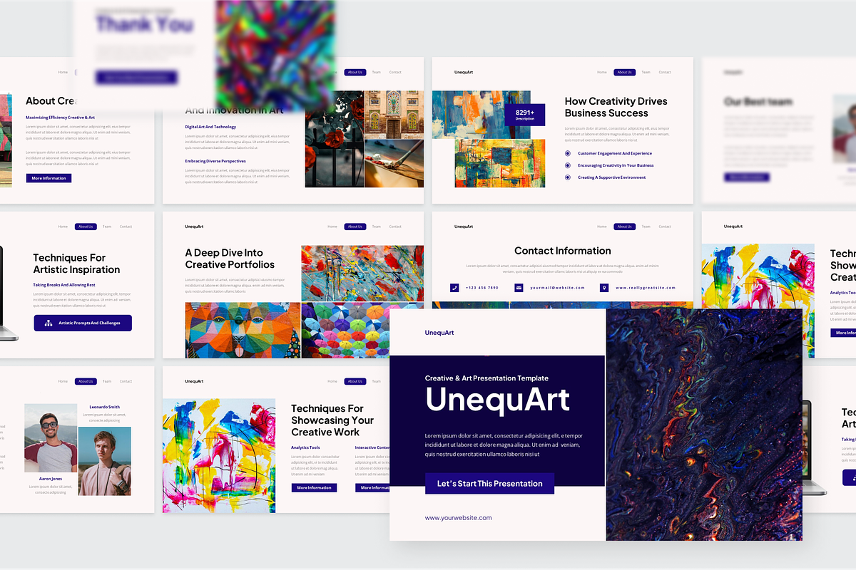Creative & Art Keynote, a Presentation Template by SquidPixey (Photo 5 of 6)