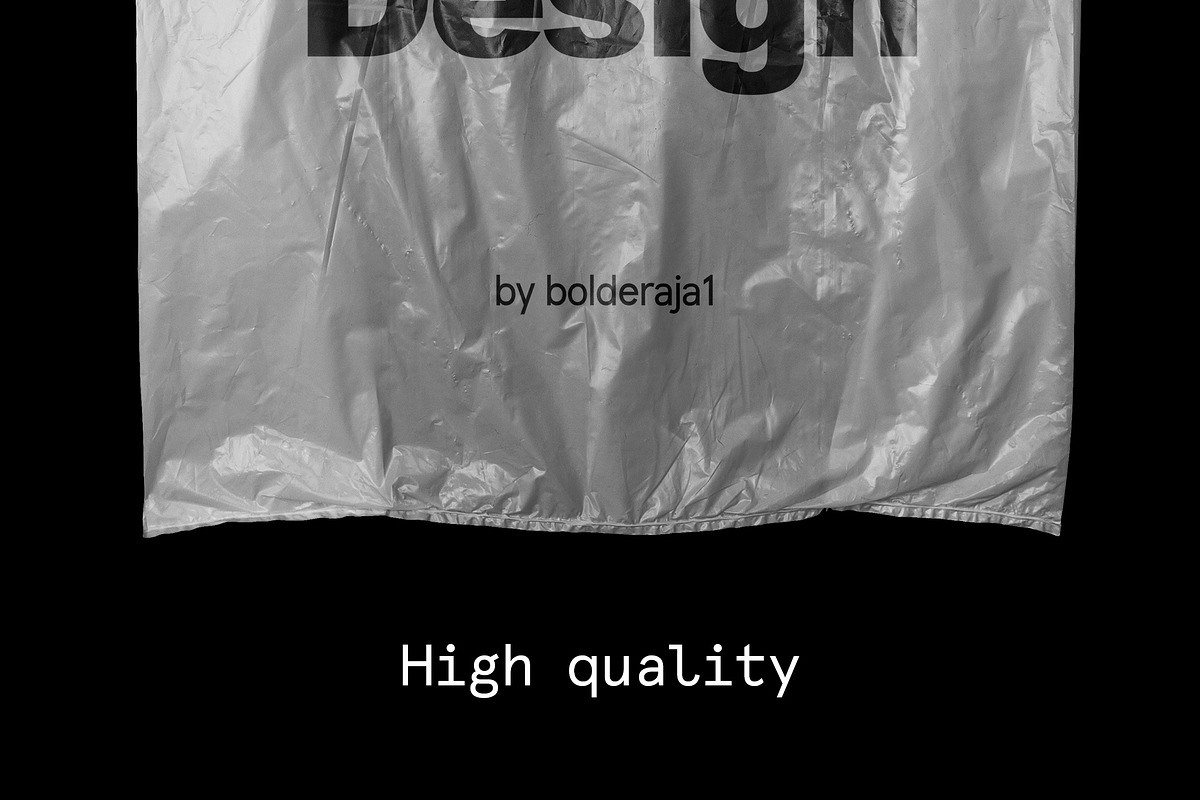 Plastic Shopping Bag Mockup, a Packaging Mockup by Bolderaja1 Studio (Photo 4 of 12)