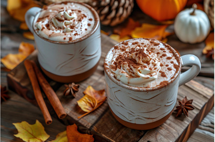 Sweet Autumn hot chocolate. Generate, a Person Photo by Ylivdesign