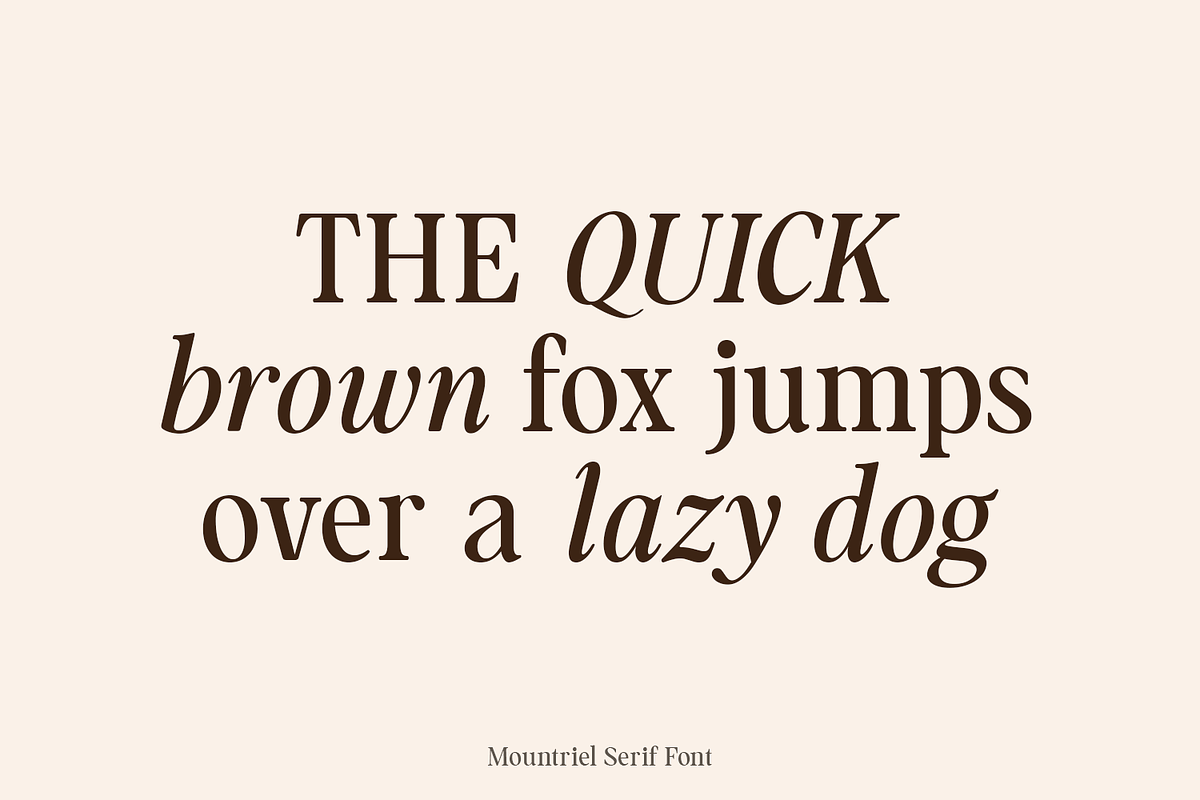 Mountriel - Classic Modern Serif, a Serif Font by Typetemp Studio (Photo 11 of 22)