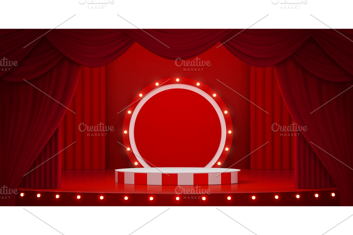 3d circus podium with stage, a Decorative Illustration by Buch&Bee