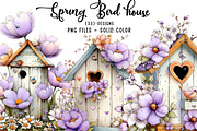 Spring Bird house Bundle Clipart, an Illustration by CreationArt (Thumbnail 1 of 7)