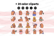 Kawaii Capybara Fishing, an Animal Illustration by Palau (Thumbnail 10 of 12)
